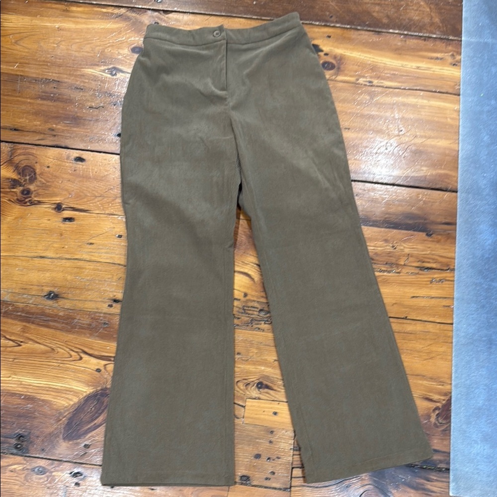 Sincerely Jules Brown Wide Leg Pants with Flared Leg and Full Length Size Large
